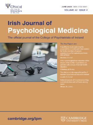Irish Journal of Psychological Medicine cover